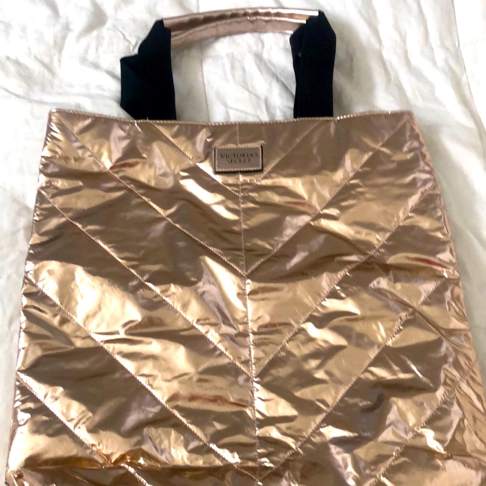 Victoria’s Secret metallic gold tote bag